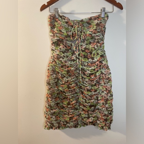 NWT Sabina Musayev Kent Mini Dress, Size Medium floral design corset - Picture 4 of 10